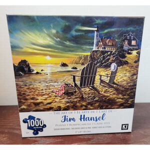 1000 Piece Puzzle "Seaside Rendezvous" by Jim Hansel 27X20 KI Puzzles